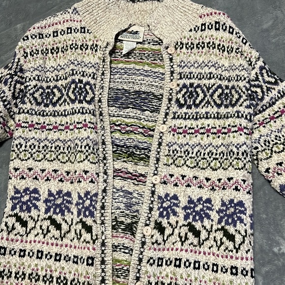 Multicolor Patterned Cardigan knit wool - Picture 3 of 12
